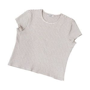 Reformation Striped Short Sleeve Tee - Black and White